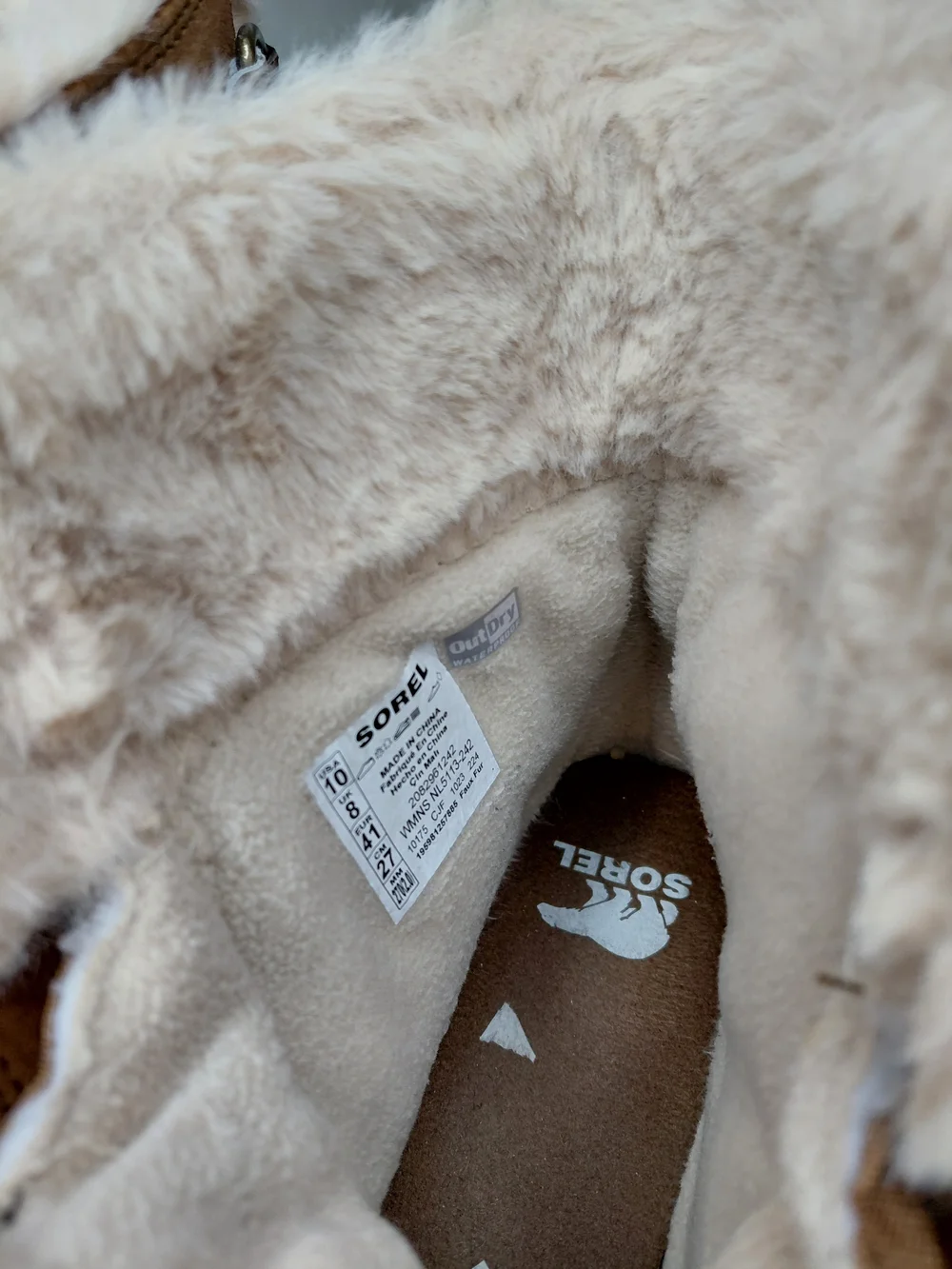 Sorel Tan and Cream Faux-Fur Lined Winter Boots - Women's Size 10